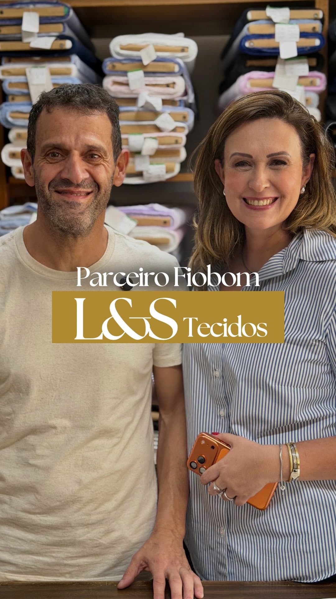 Vídeo de parceria entre L&S Tecidos e FioBom